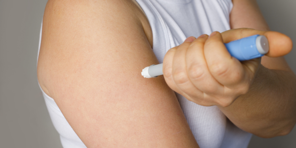A woman getting Botox near me after weight loss treatment