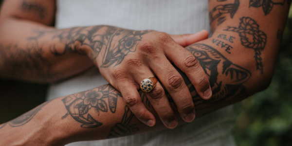 A man with a tattoo near me
