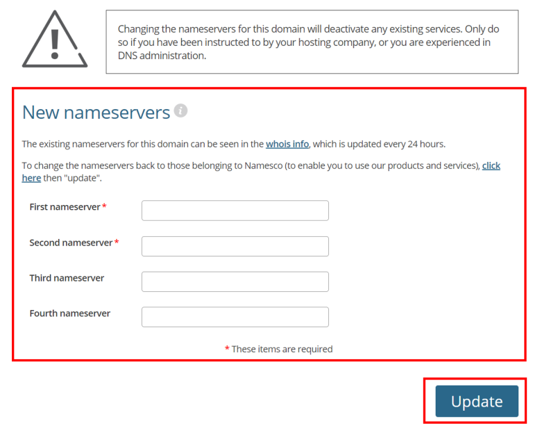 How to change your Nameserver Details - Support Centre - Register365