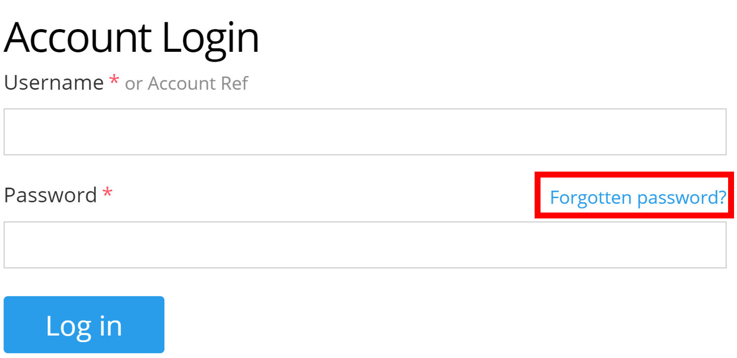 How to reset your Online Control Panel Password Support Centre